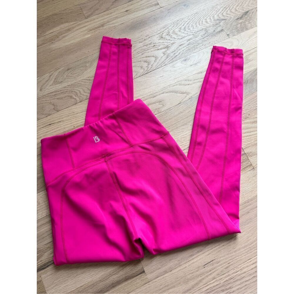 BuffBunny Collection Hot Neon Pink Leggings, Women’s Size Small